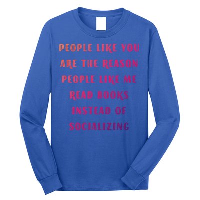 Introvert Antisocial Id Rather Be Reading Gift Long Sleeve Shirt