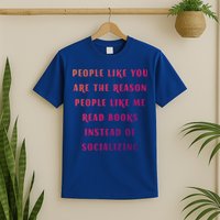 Introvert Antisocial Id Rather Be Reading Gift T-Shirt