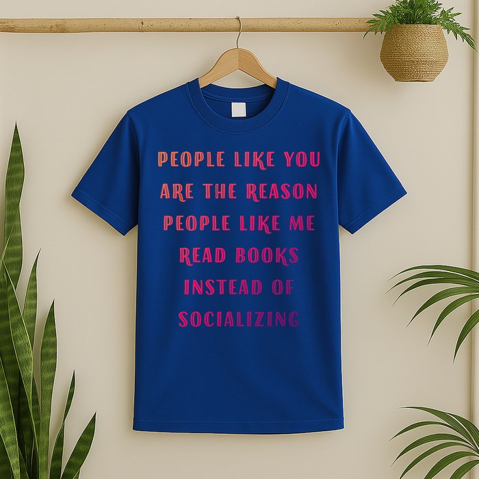 Introvert Antisocial Id Rather Be Reading Gift T-Shirt