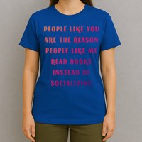 Introvert Antisocial Id Rather Be Reading Gift T-Shirt