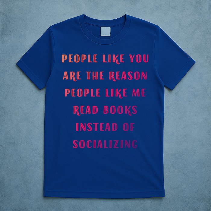 Introvert Antisocial Id Rather Be Reading Gift T-Shirt