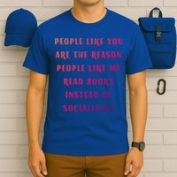 Introvert Antisocial Id Rather Be Reading Gift T-Shirt