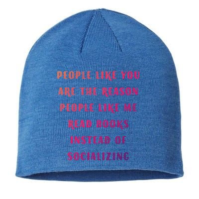 Introvert Antisocial Id Rather Be Reading Gift Sustainable Beanie