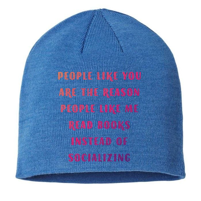 Introvert Antisocial Id Rather Be Reading Gift Sustainable Beanie