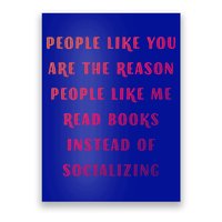 Introvert Antisocial Id Rather Be Reading Gift Poster