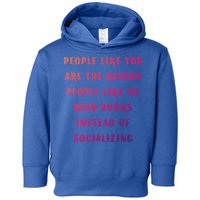 Introvert Antisocial Id Rather Be Reading Gift Toddler Hoodie
