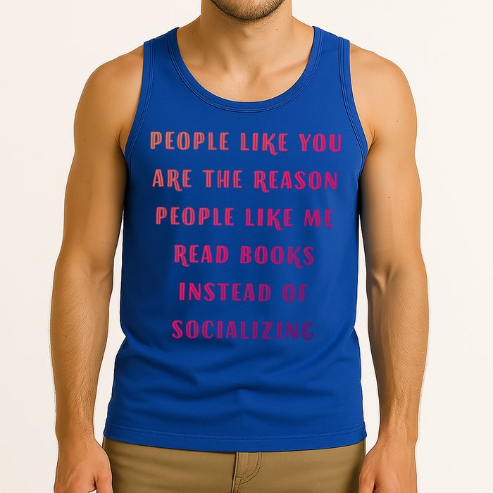 Introvert Antisocial Id Rather Be Reading Gift Tank Top