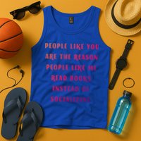 Introvert Antisocial Id Rather Be Reading Gift Tank Top