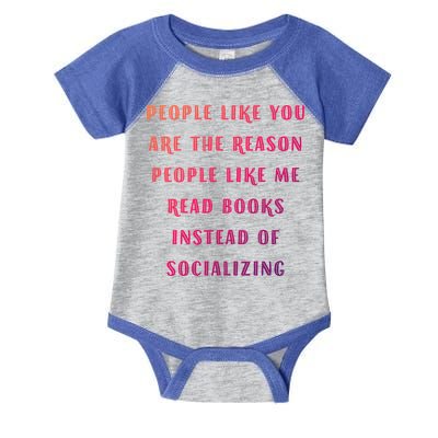 Introvert Antisocial Id Rather Be Reading Gift Infant Baby Jersey Bodysuit