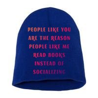 Introvert Antisocial Id Rather Be Reading Gift Short Acrylic Beanie