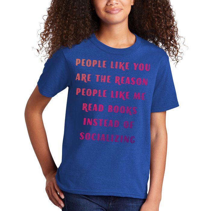 Introvert Antisocial Id Rather Be Reading Gift Kids T-Shirt
