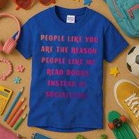 Introvert Antisocial Id Rather Be Reading Gift Kids T-Shirt