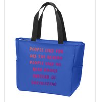 Introvert Antisocial Id Rather Be Reading Gift Zip Tote Bag