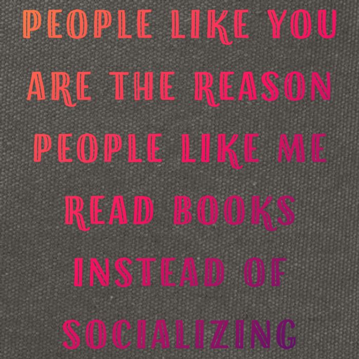 Introvert Antisocial Id Rather Be Reading Gift Cotton Canvas Backpack