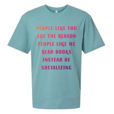 Introvert Antisocial Id Rather Be Reading Gift Sueded Cloud Jersey T-Shirt