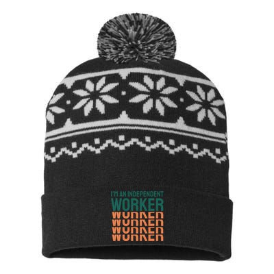 Im An Independent Worker USA-Made Snowflake Beanie