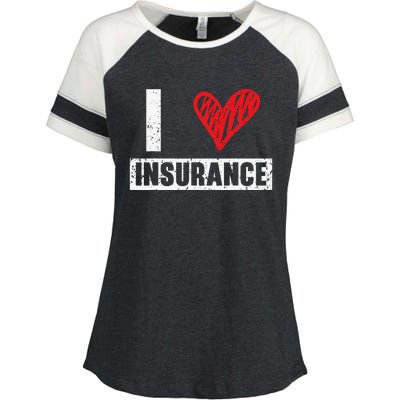 Insurance Agent I Love Financial Advisor Finance Organizer Enza Ladies Jersey Colorblock Tee