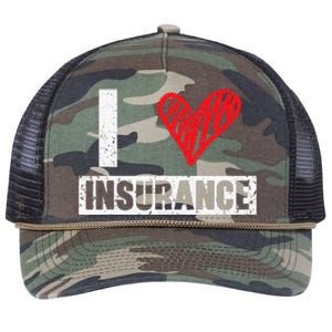 Insurance Agent I Love Financial Advisor Finance Organizer Retro Rope Trucker Hat Cap