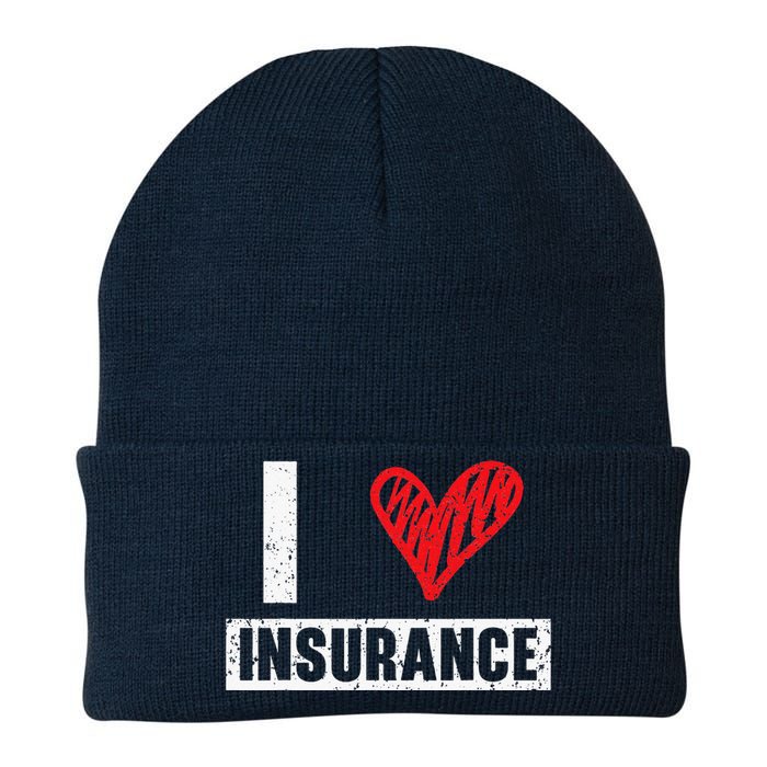 Insurance Agent I Love Financial Advisor Finance Organizer Knit Cap Winter Beanie