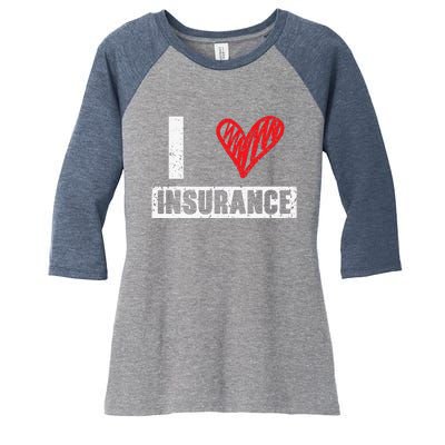 Insurance Agent I Love Financial Advisor Finance Organizer Women's Tri-Blend 3/4-Sleeve Raglan Shirt