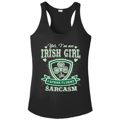 I'm An Irish Girl, Perfect Funny St Patrick's Day Girl Ladies PosiCharge Competitor Racerback Tank