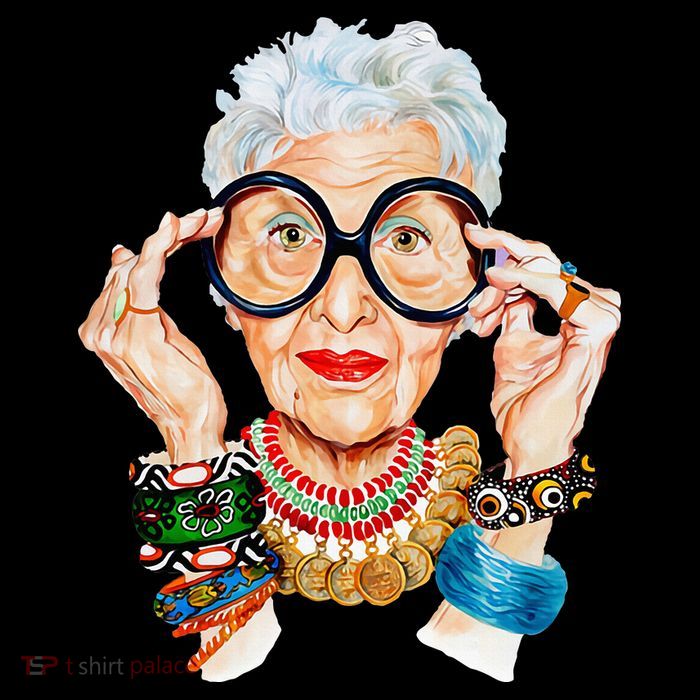 Iris Apfel Drawstring Bag