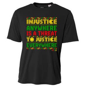 Injustice Anywhere Is A Threat To Justice Everywhere Mlk Cooling Performance Crew T-Shirt