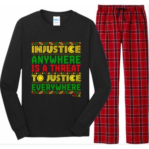 Injustice Anywhere Is A Threat To Justice Everywhere Mlk Long Sleeve Pajama Set