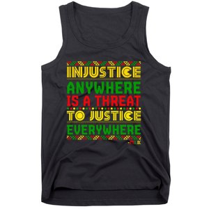 Injustice Anywhere Is A Threat To Justice Everywhere Mlk Tank Top