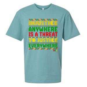 Injustice Anywhere Is A Threat To Justice Everywhere Mlk Sueded Cloud Jersey T-Shirt