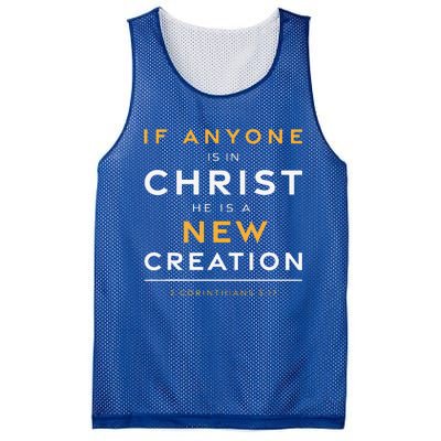 If Anyone Is In Christ New Creation Christian Bible Verse Mesh Reversible Basketball Jersey Tank