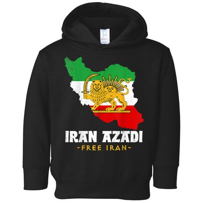 IRAN AZADI Iran Flag Map Lion Sun Sword Free Iran Revolution Toddler Hoodie