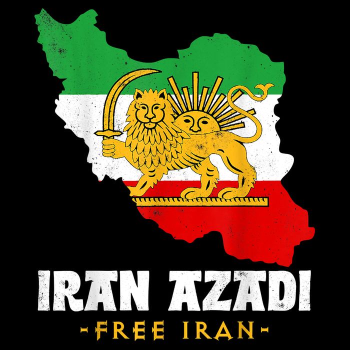 IRAN AZADI Iran Flag Map Lion Sun Sword Free Iran Revolution Tank Top