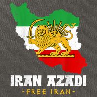 IRAN AZADI Iran Flag Map Lion Sun Sword Free Iran Revolution Cotton Canvas Backpack