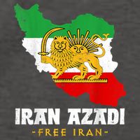 IRAN AZADI Iran Flag Map Lion Sun Sword Free Iran Revolution Vector Backpack