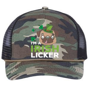 I'm A Irish Licker Dog Lover Puppy Owner Saint Patricks Day Gift Retro Rope Trucker Hat Cap