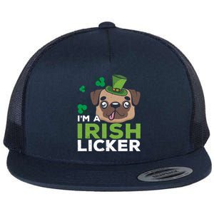 I'm A Irish Licker Dog Lover Puppy Owner Saint Patricks Day Gift Flat Bill Trucker Hat