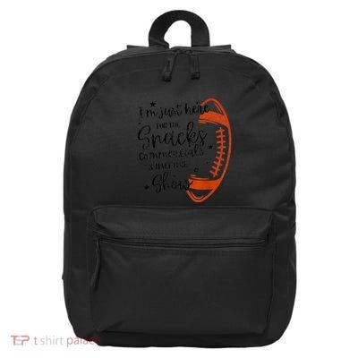 I Am Just Here For The Snacks Commercials & Halftime Show 16 in Basic Backpack