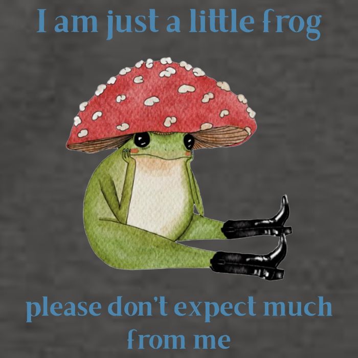 I Am Just A Little Frog Dont Expect Much Cute Cartoon Vector Backpack