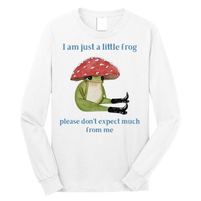 I Am Just A Little Frog Dont Expect Much Cute Cartoon Long Sleeve Shirt