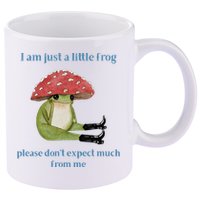 I Am Just A Little Frog Dont Expect Much Cute Cartoon 11oz C Handle Ceramic Mug