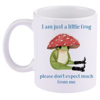 I Am Just A Little Frog Dont Expect Much Cute Cartoon 11oz C Handle Ceramic Mug