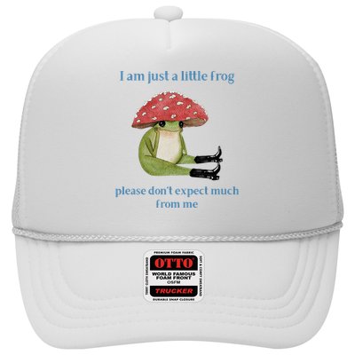 I Am Just A Little Frog Dont Expect Much Cute Cartoon Trucker Hat