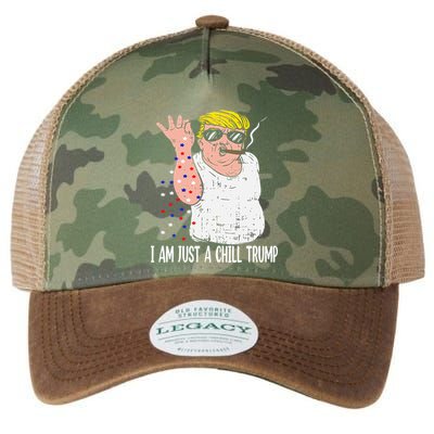 I Am Just A Chill Guy Trump Funny Meme For Trump Supporters Legacy Tie Dye Trucker Hat