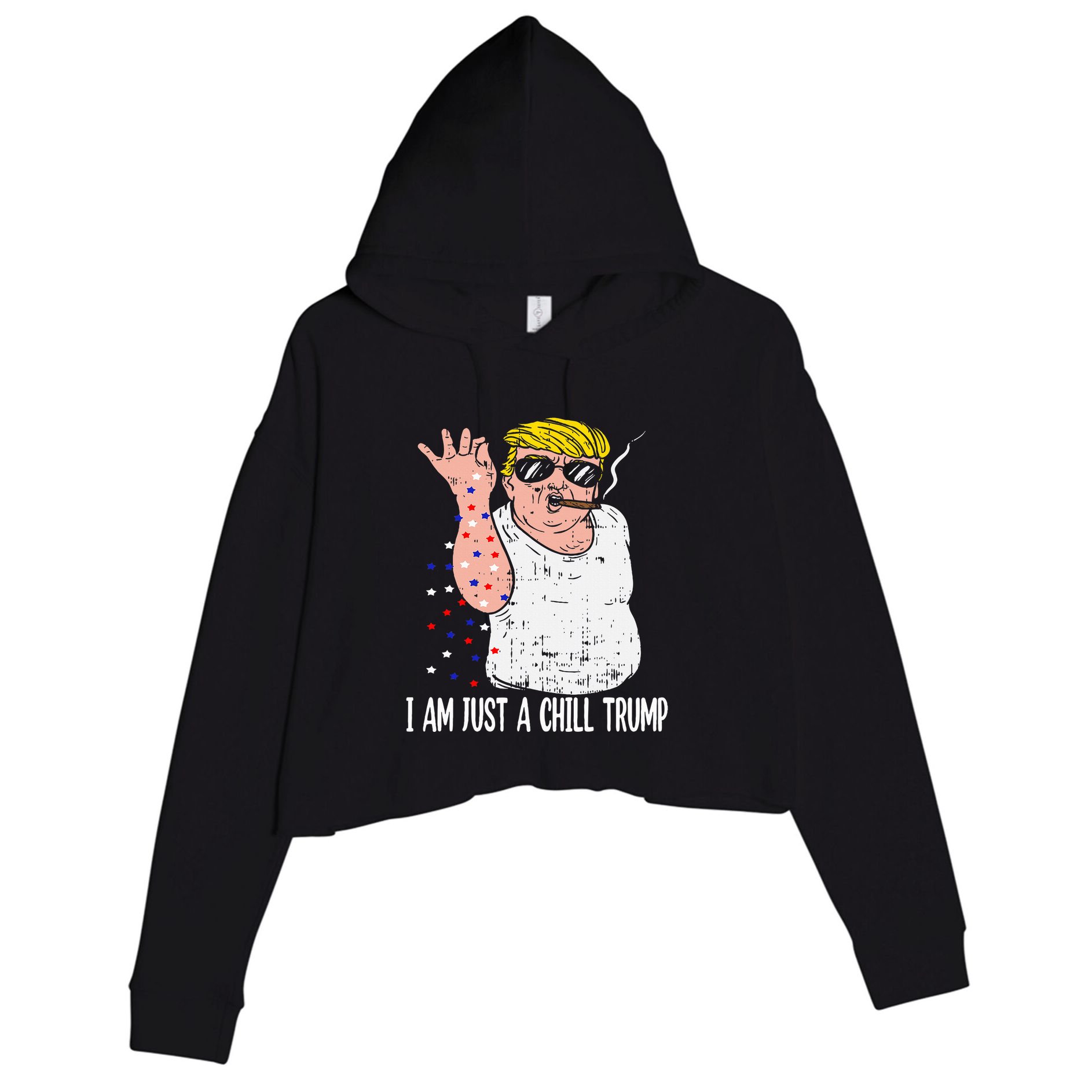 I Am Just A Chill Guy Trump Funny Meme For Trump Supporters Crop Fleece Hoodie
