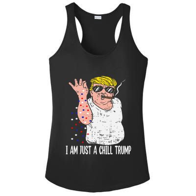 I Am Just A Chill Guy Trump Funny Meme For Trump Supporters Ladies PosiCharge Competitor Racerback Tank