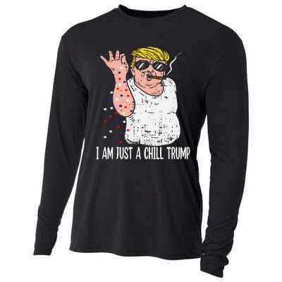 I Am Just A Chill Guy Trump Funny Meme For Trump Supporters Cooling Performance Long Sleeve Crew