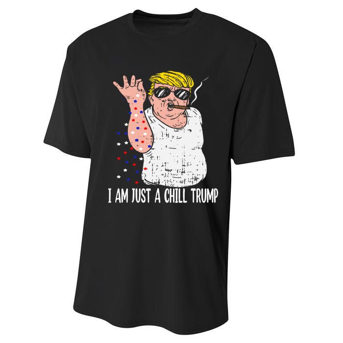 I Am Just A Chill Guy Trump Funny Meme For Trump Supporters Performance Sprint T-Shirt