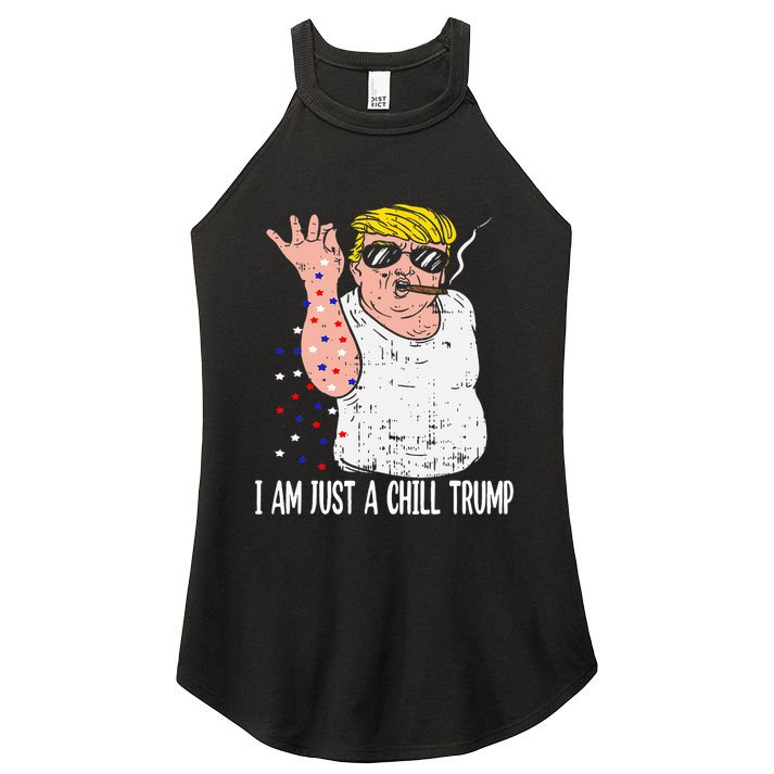 I Am Just A Chill Guy Trump Funny Meme For Trump Supporters Women's Perfect Tri Rocker Tank