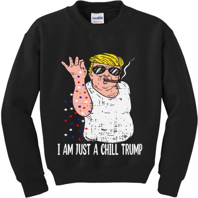 I Am Just A Chill Guy Trump Funny Meme For Trump Supporters Kids Sweatshirt